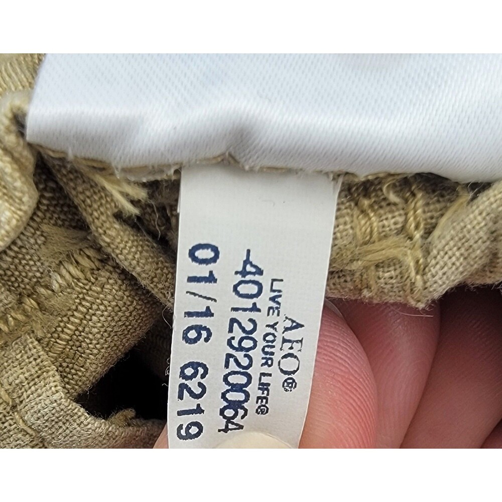 American Eagle Men’s 32 Brown Ripstop Cargo Shorts Long Inseam Outdoor Utility - Picture 6 of 9